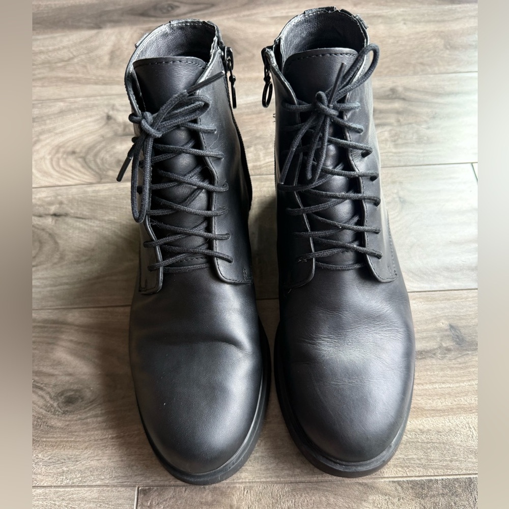 Camper Black Leather Ankle Boots